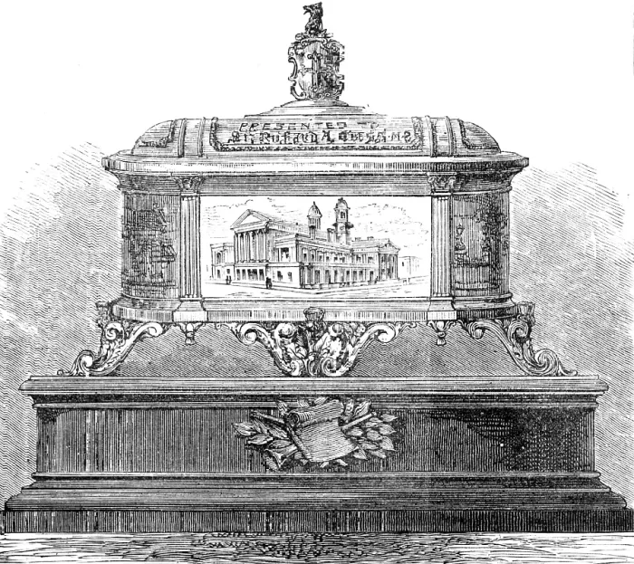 Framed Print : Casket of Paisley Address to the Right Hon. Sir R. A. Cross, M.P. 1883. Creator: Unknown Framed Print : Casket of Paisley Address to the Right Hon. Sir R. A. Cross, M.P. 1883. Creator: Unknown