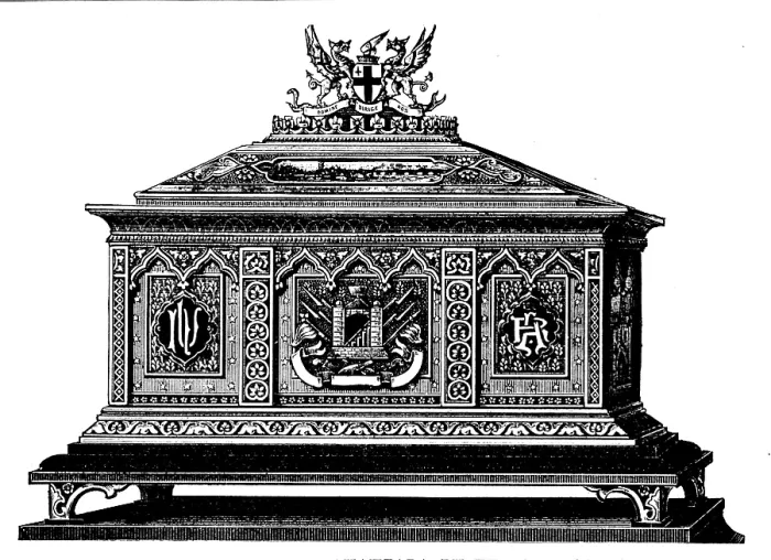Framed Print : Casket presented to the Shahzada by the City Corporation, 1895. Creator: Unknown Framed Print : Casket presented to the Shahzada by the City Corporation, 1895. Creator: Unknown