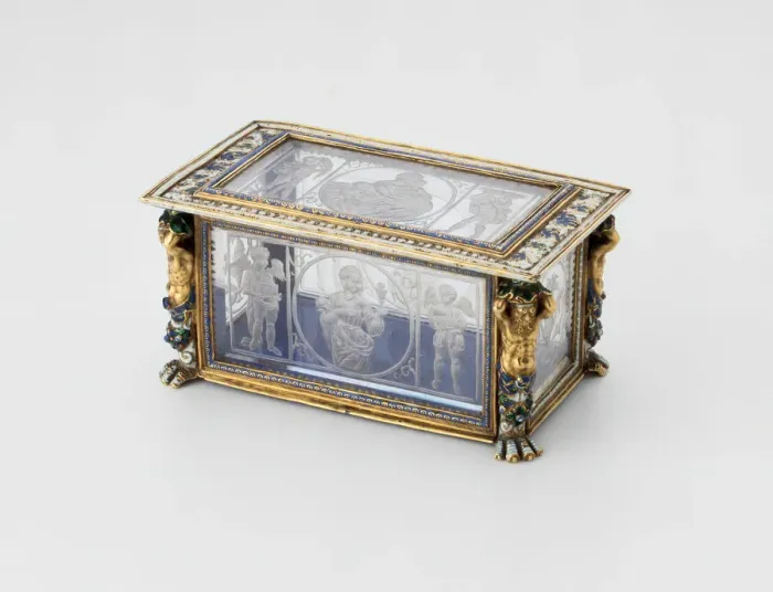 Framed Print : Casket with the Three Theological Virtues, Northern Italy, c. 1525-c. 1550 Framed Print : Casket with the Three Theological Virtues, Northern Italy, c. 1525-c. 1550