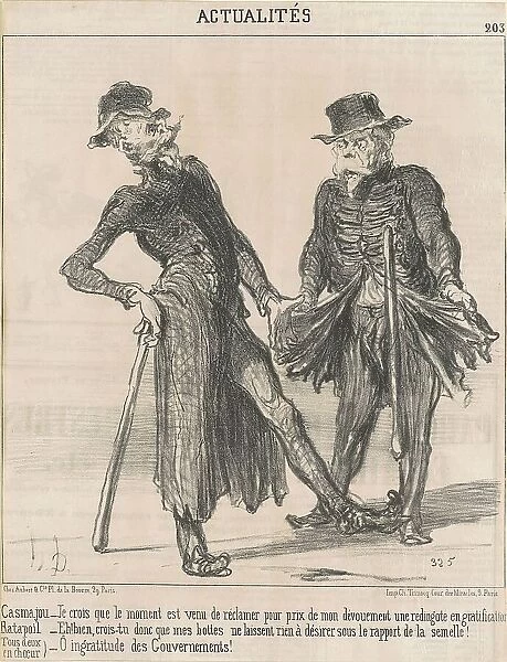 Casmajou [et] Ratapoil, 19th century. Creator: Honore Daumier