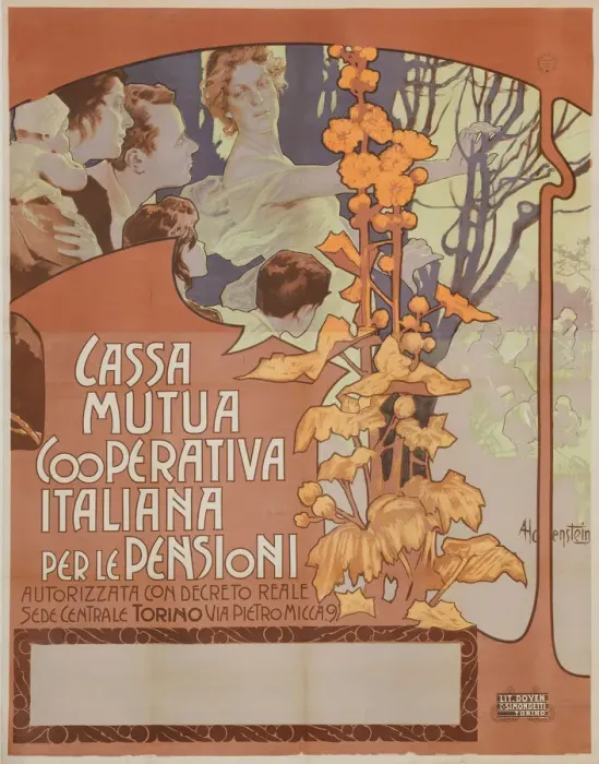 Framed Print : Cassa nazionale mutua cooperativa per le pensioni, 1898 Framed Print : Cassa nazionale mutua cooperativa per le pensioni, 1898