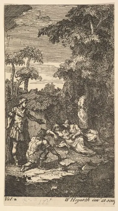 Framed Print : Cassandra, Frontispiece, Vol. 2:, 1725. Creator: William Hogarth Framed Print : Cassandra, Frontispiece, Vol. 2:, 1725. Creator: William Hogarth