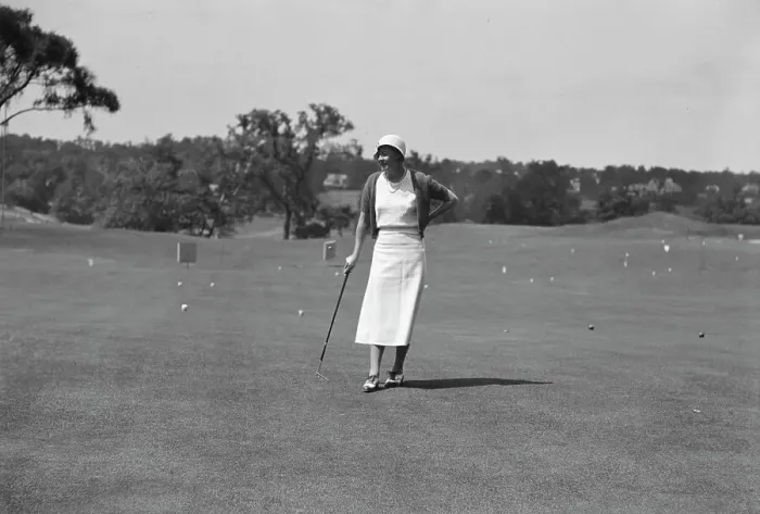 Framed Print : Cassidy, Ellen, Mrs. on golfcourse, 1932 July. Creator: Arnold Genthe Framed Print : Cassidy, Ellen, Mrs. on golfcourse, 1932 July. Creator: Arnold Genthe