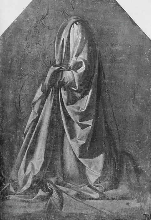 Framed Print : Cast of Drapery for a Figure Kneeling to the Left, c1475 (1945). Artist: Leonardo da Vinci Framed Print : Cast of Drapery for a Figure Kneeling to the Left, c1475 (1945). Artist: Leonardo da Vinci