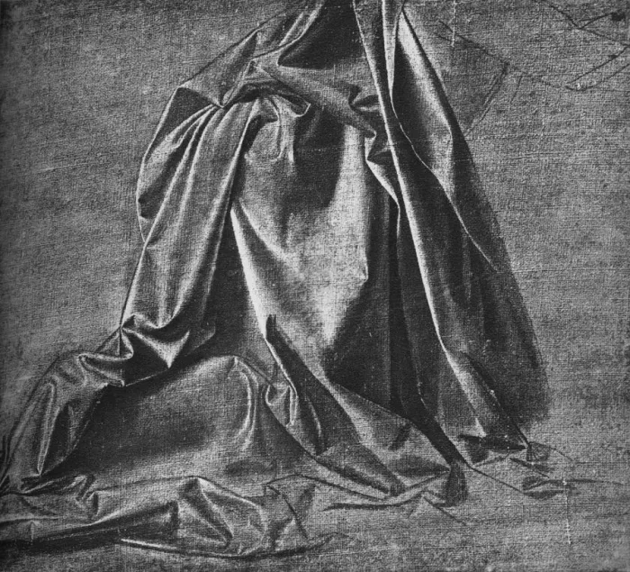 Framed Print : Cast of Drapery for a Figure Kneeling to the Right, c1470 (1945). Artist: Leonardo da Vinci Framed Print : Cast of Drapery for a Figure Kneeling to the Right, c1470 (1945). Artist: Leonardo da Vinci