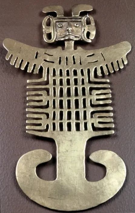 Framed Print : Cast gold Pre-Columbian figure pendant, Muisca, Colombia, 1000-1541 Framed Print : Cast gold Pre-Columbian figure pendant, Muisca, Colombia, 1000-1541