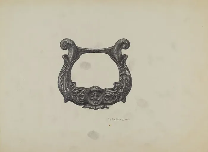 Framed Print : Cast Iron Foot Scraper, 1937. Creator: Austin L. Davison Framed Print : Cast Iron Foot Scraper, 1937. Creator: Austin L. Davison