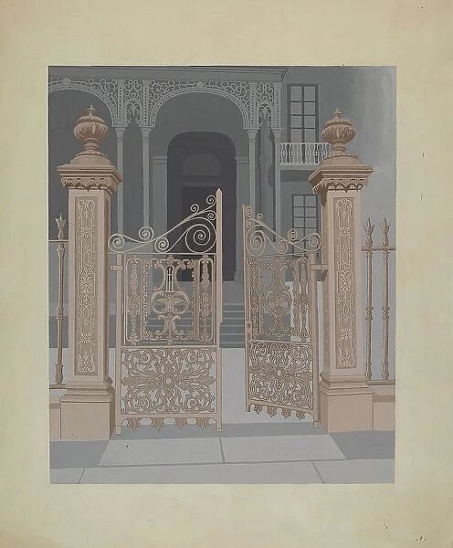 Cast Iron Gate, c. 1936. Creator: Joseph L. Boyd