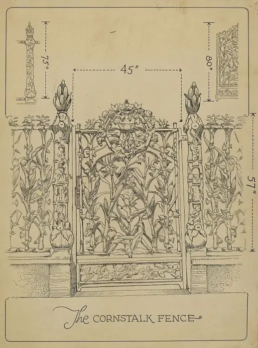 Framed Print : Cast Iron Gate and Fence, c. 1936. Creator: Thomas Byrne Framed Print : Cast Iron Gate and Fence, c. 1936. Creator: Thomas Byrne