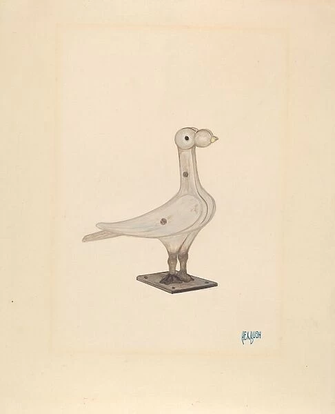 Cast Iron Pigeon, c. 1936. Creator: Rex F Bush
