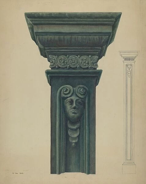 Cast Iron Pillar, 1935  /  1942. Creator: Vera Van Voris