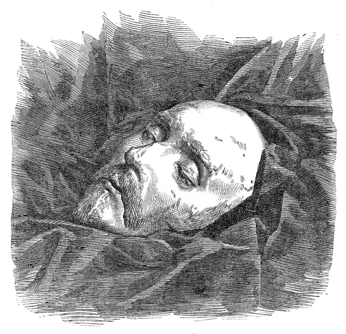 Framed Print : Cast of Shakspeare's face, 1864. Creator: Unknown