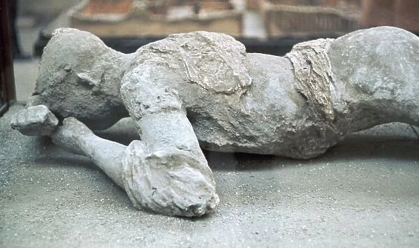 Cast of a victim of the eruption of Vesuvius, 1st century