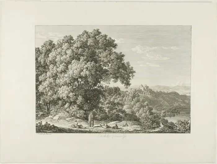 Framed Print : Castel Gandolfo, 1792. Creator: Johann Christian Reinhart Framed Print : Castel Gandolfo, 1792. Creator: Johann Christian Reinhart