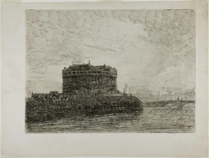 Framed Print : Castel Sant'Angelo, 1746. Creator: Alexander Cozens Framed Print : Castel Sant'Angelo, 1746. Creator: Alexander Cozens