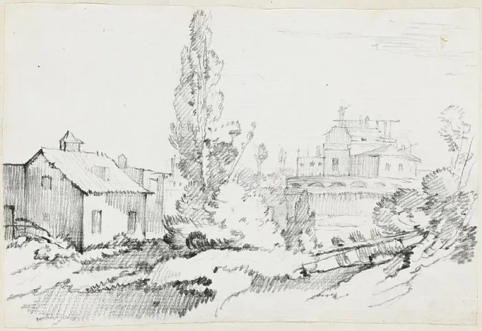 Framed Print : Castel Sant'Angelo from the Northwest, 1744 / 1750. Creator: Joseph-Marie Vien the Elder Framed Print : Castel Sant'Angelo from the Northwest, 1744 / 1750. Creator: Joseph-Marie Vien the Elder