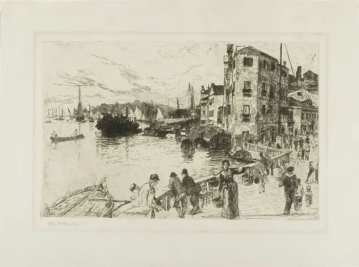 Framed Print : Castello Quarter, Riva, 1880 / 1882. Creator: Otto Henry Bacher Framed Print : Castello Quarter, Riva, 1880 / 1882. Creator: Otto Henry Bacher