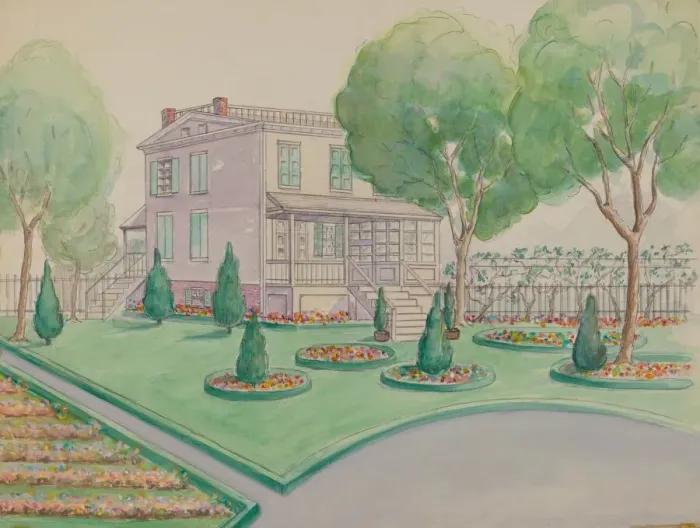 Framed Print : Caster Estate, c. 1936. Creator: Gladys Cook Framed Print : Caster Estate, c. 1936. Creator: Gladys Cook