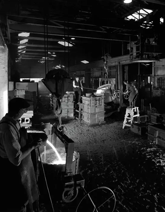 Framed Print : Casting at AT Green & Sons steel foundry, Rotherham, South Yorkshire, 1963. Artist Framed Print : Casting at AT Green & Sons steel foundry, Rotherham, South Yorkshire, 1963. Artist