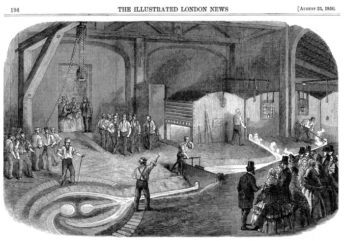 Framed Print : Casting the bell for the Westminster Clock Tower, 1856 Framed Print : Casting the bell for the Westminster Clock Tower, 1856