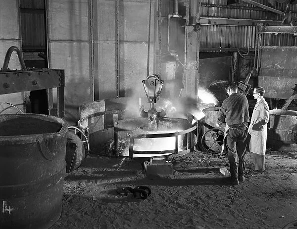 The casting furnace at Wombwell Foundry, South Yorkshire, 1963. Artist: Michael Walters