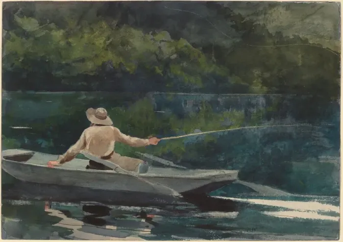 Framed Print : Casting, Number Two, 1894. Creator: Winslow Homer Framed Print : Casting, Number Two, 1894. Creator: Winslow Homer