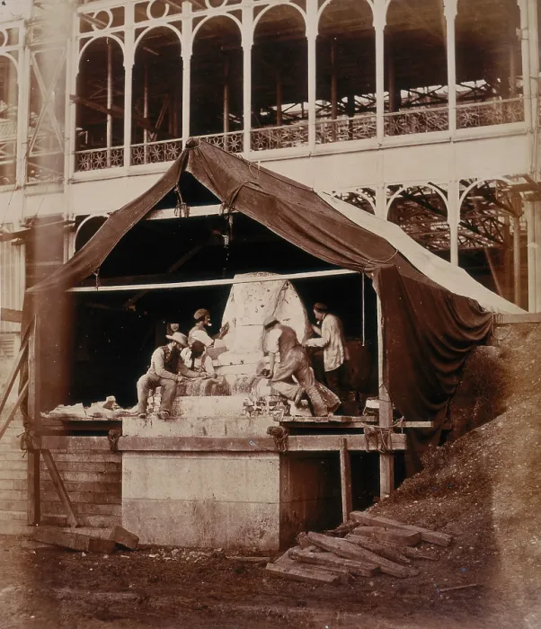 Framed Print : Casting the Sphinx at the South Transept, Crystal Palace, Sydenham, 1852-1854 Framed Print : Casting the Sphinx at the South Transept, Crystal Palace, Sydenham, 1852-1854