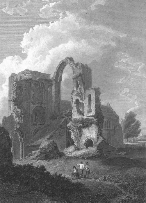 Framed Print : Castle Acre Priory, 1801. Artist: J Landseer Framed Print : Castle Acre Priory, 1801. Artist: J Landseer
