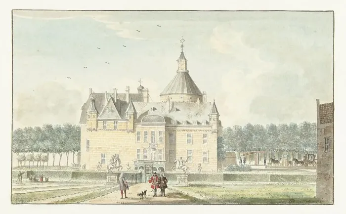 Framed Print : The castle in Anholt, 1737. Creator: Jan de Beyer Framed Print : The castle in Anholt, 1737. Creator: Jan de Beyer