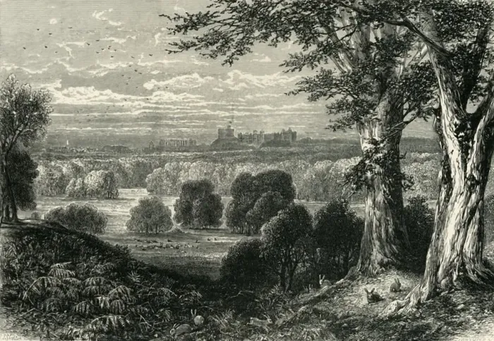 Framed Print : The Castle, from Bishopsgate, c1870 Framed Print : The Castle, from Bishopsgate, c1870