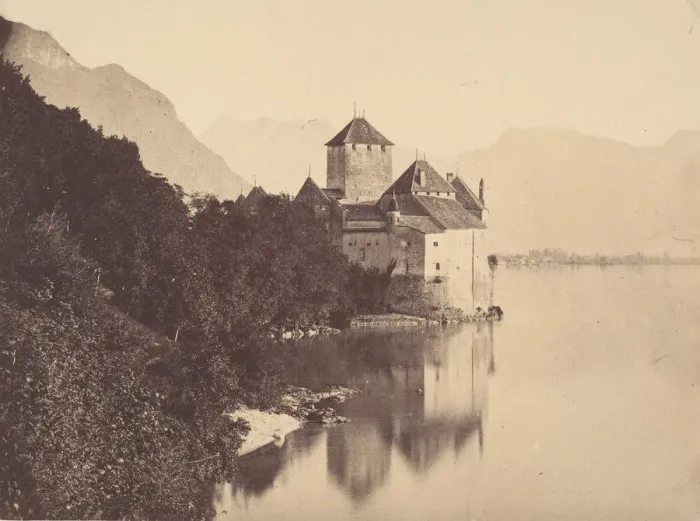 Framed Print : The Castle of Chillon, 1855. Creator: John Joscelyn Coghill Framed Print : The Castle of Chillon, 1855. Creator: John Joscelyn Coghill