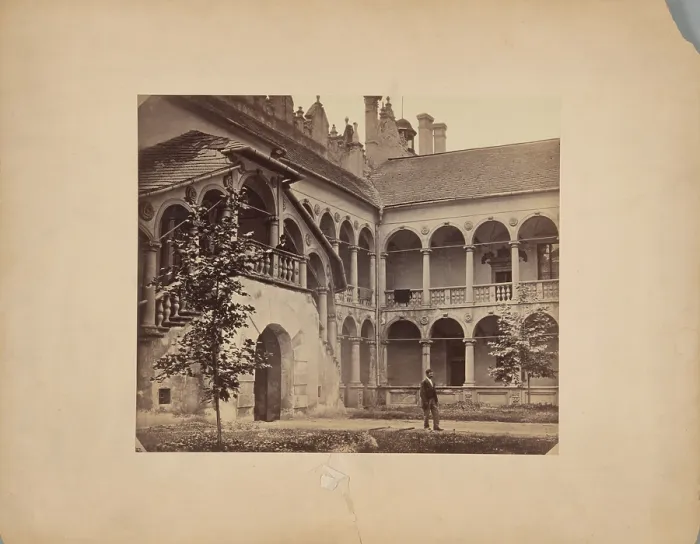 Framed Print : Castle courtyard, Baranow Sandomierski, 1890-1898. Creator: Unknown Framed Print : Castle courtyard, Baranow Sandomierski, 1890-1898. Creator: Unknown