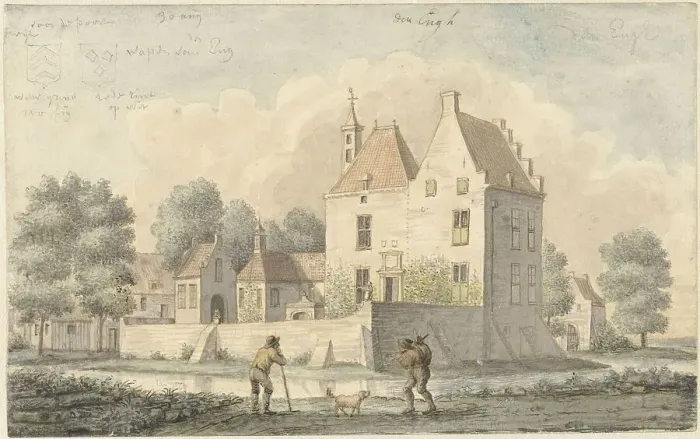 Framed Print : Castle Den Engh at Vleuten, 1822. Creator: Joseph Schmetterling Framed Print : Castle Den Engh at Vleuten, 1822. Creator: Joseph Schmetterling