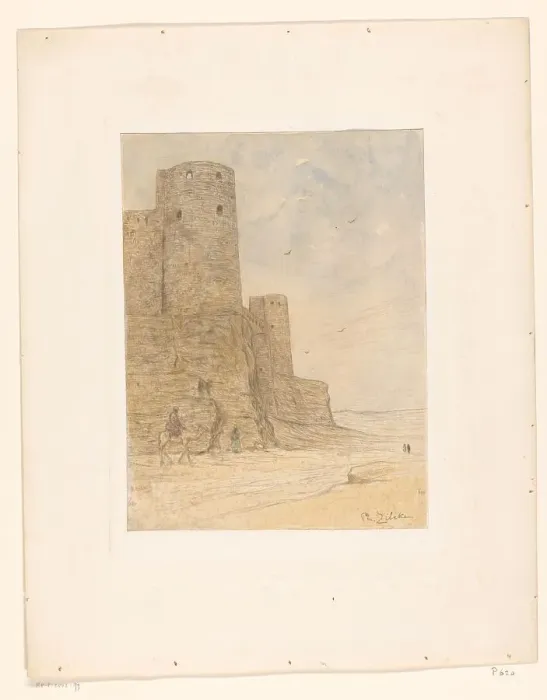Framed Print : Castle in the desert, 1890-1930. Creator: Philip Zilcken Framed Print : Castle in the desert, 1890-1930. Creator: Philip Zilcken