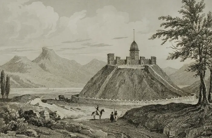 Framed Print : Castle, Erzurum, Ancient Armenia, 1838. Creator: Samuel Cholet Framed Print : Castle, Erzurum, Ancient Armenia, 1838. Creator: Samuel Cholet