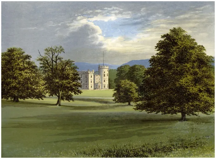 Framed Print : Castle Forbes, Aberdeenshire, Scotland, home of Lord Forbes, c1880 Framed Print : Castle Forbes, Aberdeenshire, Scotland, home of Lord Forbes, c1880