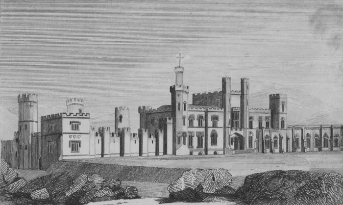 Framed Print : Castle Freke, the Seat of John Evans Freke, Lord Carbery, c1820