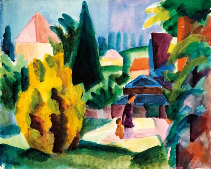 Framed Print : In the Castle Garden of Oberhofen, 1914 Framed Print : In the Castle Garden of Oberhofen, 1914