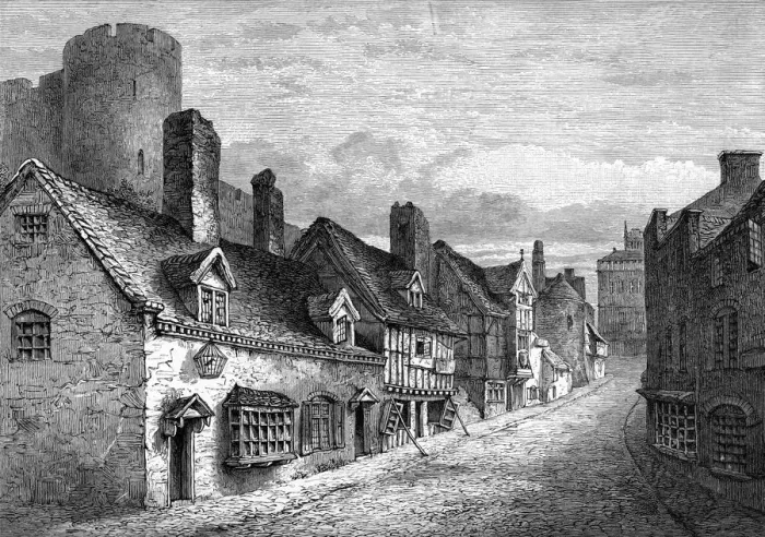 Framed Print : Castle Gate, Shrewsbury, Shropshire, 1893 Framed Print : Castle Gate, Shrewsbury, Shropshire, 1893