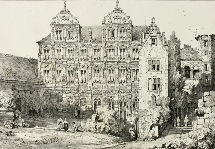Framed Print : Part of the Castle at Heidelberg, 1833. Creator: Samuel Prout Framed Print : Part of the Castle at Heidelberg, 1833. Creator: Samuel Prout