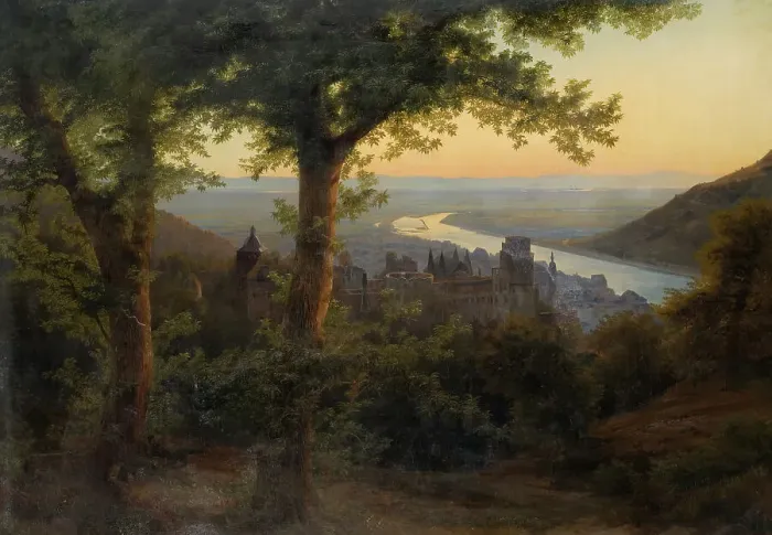 Framed Print : The Castle of Heidelberg, 1838. Creator: Carl Dahl Framed Print : The Castle of Heidelberg, 1838. Creator: Carl Dahl