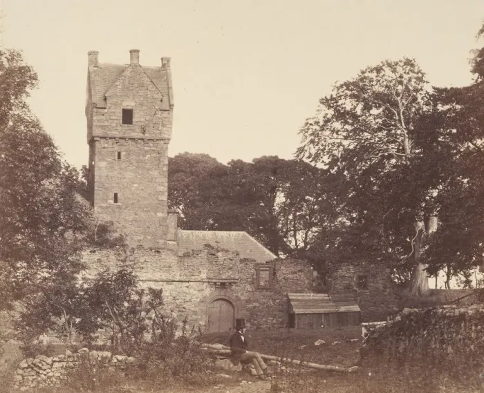 Framed Print : The Castle of the Mains, Forfarshire, 1856. Creator: John Sturrock Framed Print : The Castle of the Mains, Forfarshire, 1856. Creator: John Sturrock