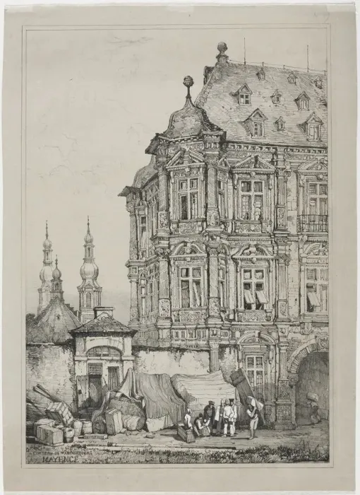 Framed Print : Castle of Martinsburg, Mainz, Germany, 1833. Creator: Samuel Prout (British, 1783-1852) Framed Print : Castle of Martinsburg, Mainz, Germany, 1833. Creator: Samuel Prout (British, 1783-1852)