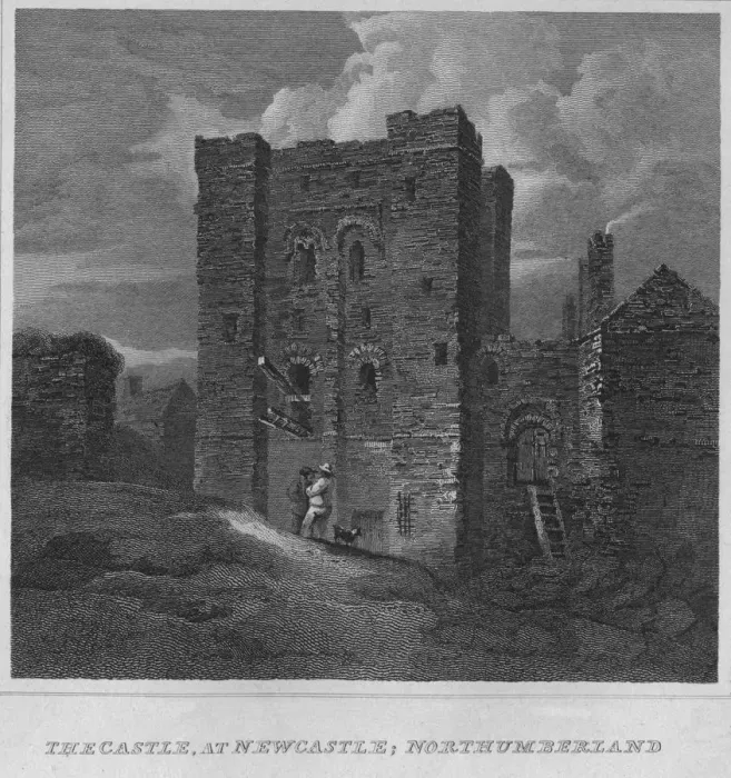 Framed Print : The Castle, at Newcastle; Northumberland, 1814. Artist: John Greig