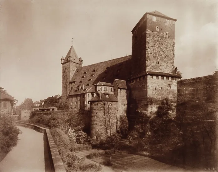 Framed Print : Castle at Nuremberg, between 1880 and 1890. Creator: Adolphe Braun Framed Print : Castle at Nuremberg, between 1880 and 1890. Creator: Adolphe Braun