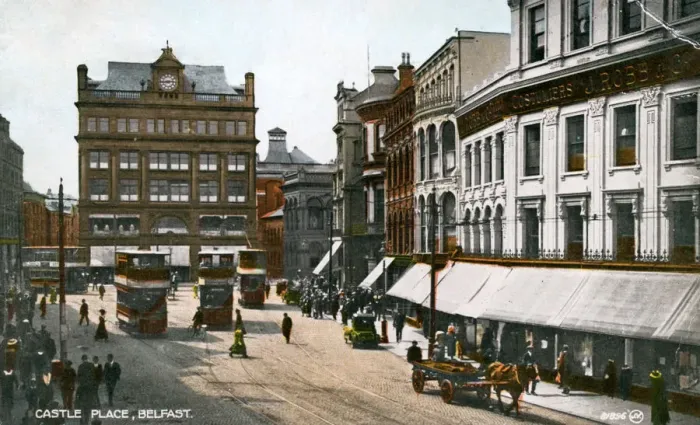 Framed Print : Castle Place, Belfast, early 20th century. Artist: Valentine & Sons Publishing Co Framed Print : Castle Place, Belfast, early 20th century. Artist: Valentine & Sons Publishing Co