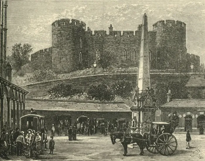 Framed Print : The Castle, from the Railway Station, 1898. Creator: Unknown Framed Print : The Castle, from the Railway Station, 1898. Creator: Unknown