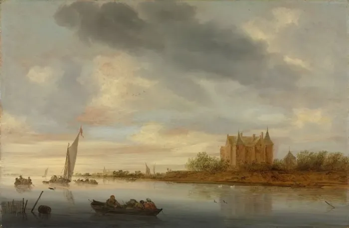 Framed Print : Castle on a River, 1644. Creator: Salomon van Ruysdael (Dutch, 1602-1670) Framed Print : Castle on a River, 1644. Creator: Salomon van Ruysdael (Dutch, 1602-1670)