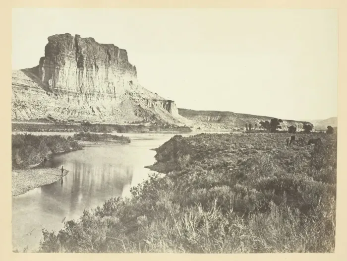 Framed Print : Castle Rock, Green River Valley, 1868 / 69. Creator: Andrew Joseph Russell Framed Print : Castle Rock, Green River Valley, 1868 / 69. Creator: Andrew Joseph Russell