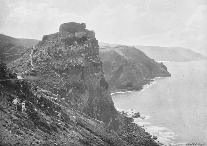 Framed Print : Castle Rock, Lynton, c1896. Artist: ED Percival Framed Print : Castle Rock, Lynton, c1896. Artist: ED Percival